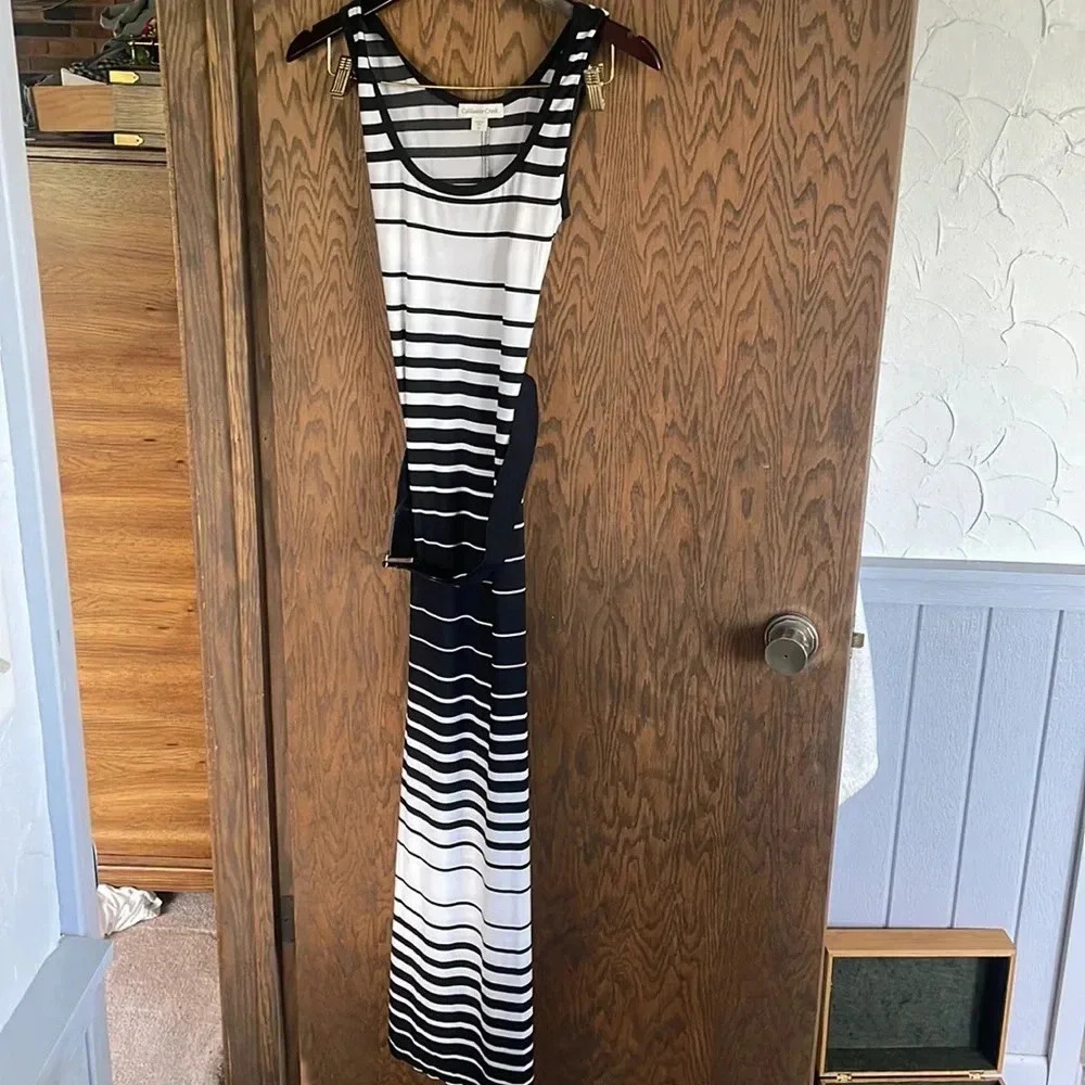 Coldwater  Creek Solana Stripped Maxi Dress‎